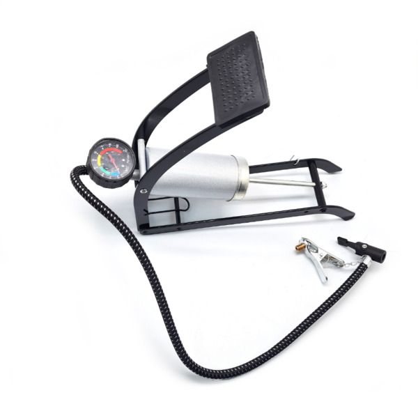 Насос велосипедный STELS SF 8702-B, ножной, 55х120 мм, с манометром, в коробке, SF 8702-B