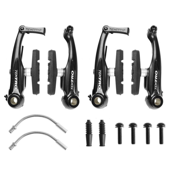 Тормоза велосипедные TEKTRO EN 837AL, V-brake, MTB, комплект, алюминий, черный, 6-190225