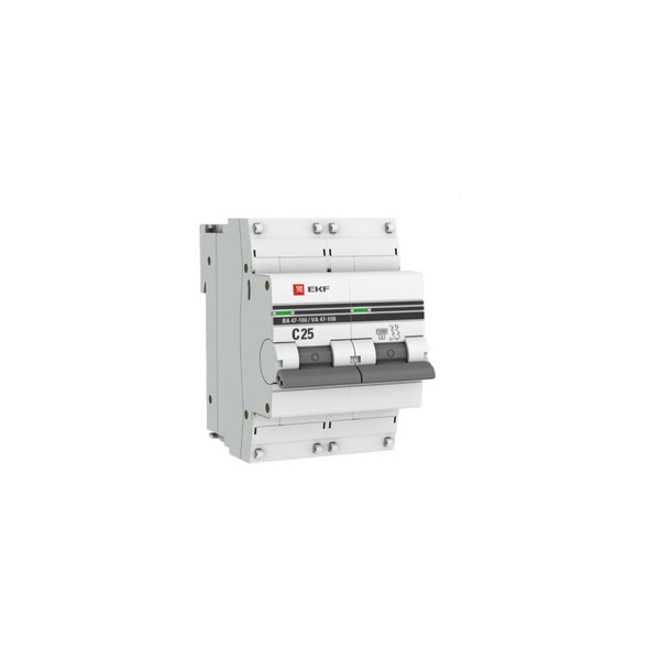 Автоматический выключатель EKF PROxima ВА 47-100 mcb47100-2-25C-pro