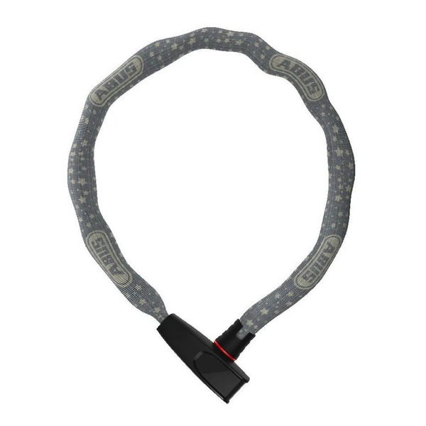 Замок вело ABUS, цепь на ключе 6806K/85см 6мм, класс защиты 6/15 grey star серый, 05-0090285