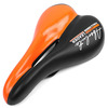 Седло велосипедное Vinca Sport Absolute, 270*170 мм, экокожа, черный с оранжевым, VS 106 black/orange