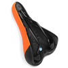 Седло велосипедное Vinca Sport Absolute, 270*170 мм, экокожа, черный с оранжевым, VS 106 black/orange