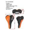 Седло велосипедное Vinca Sport Absolute, 270*170 мм, экокожа, черный с оранжевым, VS 106 black/orange