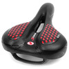 Седло велосипедное Vinca Sport, 275*200 мм, гелевое, черный с красным, VS 127 gel red