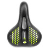 Седло велосипедное Vinca Sport, 275*200 мм, гелевое, черный с зеленым, VS 127 gel green