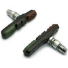 Колодки тормозные ZEIT Z-629 для V-brake, резьбовые, 72 мм, чёрные/коричневые/зеленые, Z-629