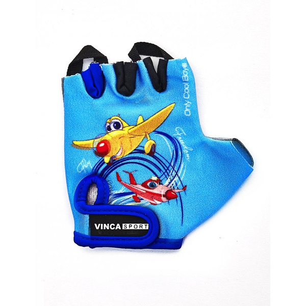 Велоперчатки детские Vinca Sport VG 935 child plane blue (Размер: 7XS)
