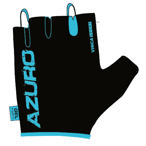 Велоперчатки Vinca Sport, черный/голубой, VG 838 New Azuro (Размер: M)
