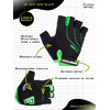 Велоперчатки Vinca Sport, New, черные с зеленым, VG 900 New black ((XL))