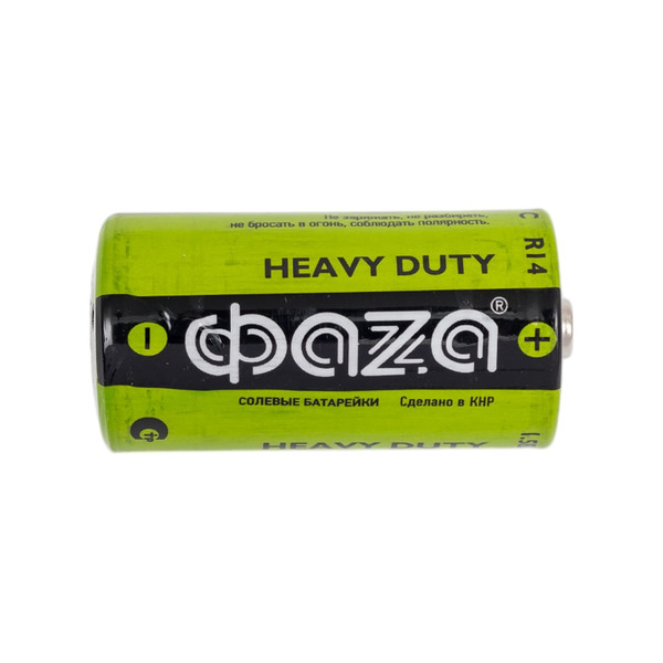 Солевые батарейки ФАZА Heavy Duty R14 Shrink-2 5002234