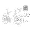 Велокомпьютер беспроводной, Vinca Sport 12 функций, белый с черным, V 1507 white/black, белый велокомпьютер