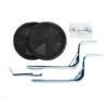 Приставные колеса Vinca Sport, стойки сталь, 12-20", колесо пластик, черные, пара, HRC 19 black