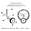 Приставные колеса Vinca Sport, стойки сталь, 12-20", колесо пластик, черные, пара, HRC 19 black