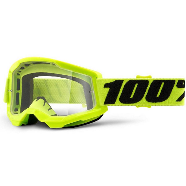 Веломаска 100% Strata 2 Neon Yellow / Clear, 50027-00016
