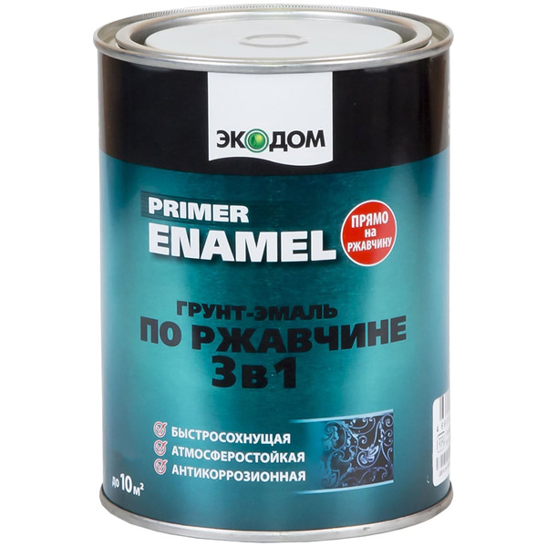 Грунт эмаль по ржавчине Экодом 236347