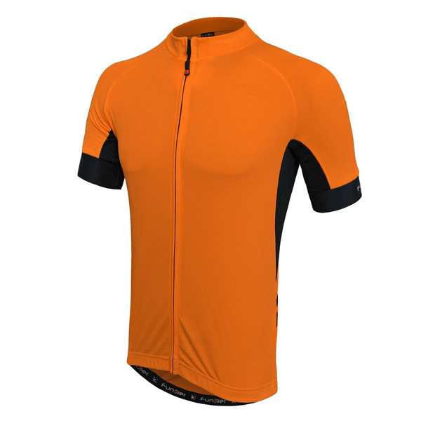 Велофутболка FUNKIER CEFALU J-161 Orange Men Active Jersey с длинной молнией, с водонепрон. карман, оранжевая, 12-937 (Размер XXL)