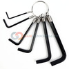 Набор шестигранников BIKEHAND YC-268L-1, на кольце, 2/3/4/5/6/7 мм, черный, 6-14268
