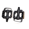 Педали велосипедные FEIMIN, 105*81мм, база пластик, стальная ось, рамка сталь, 403гр, черные, FP-906