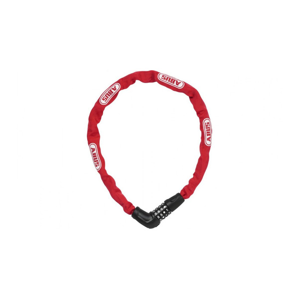 Велосипедный замок ABUS 5805C, цепь, кодовый, 750 х 5, красный, 724954_ABUS