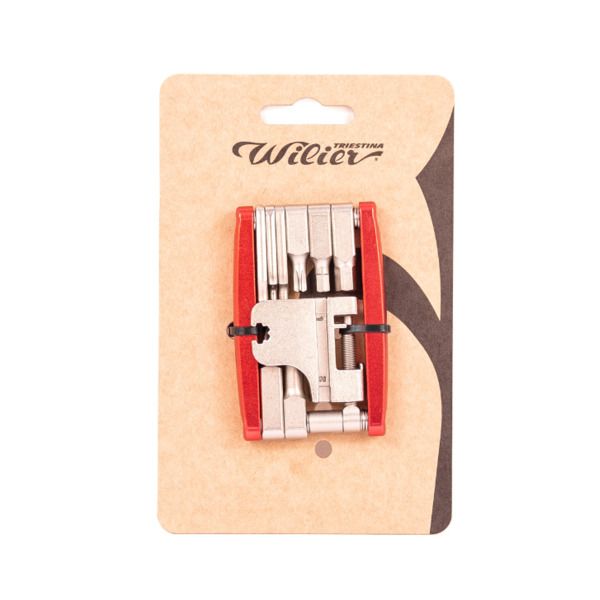 Мультитул Wilier 16 в 1 CNC, ALLOY, RED, FT03 D