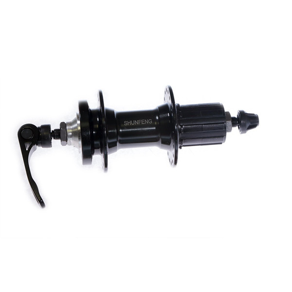 Втулка велосипедная TRIX задняя, алюминий, под диск, под кассету, на эксцентрике, промподшипники, A217R black-инд.упак.