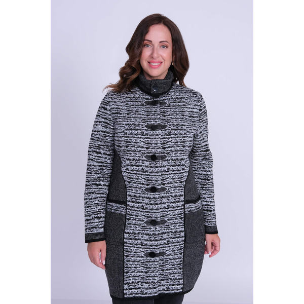 Кардиган К 1325/черно-белый (черно-белый 48)