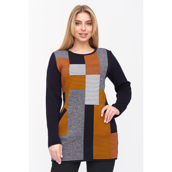 Джемпер Д 2402/сине-терракотовый (сине-терракотовый 52)