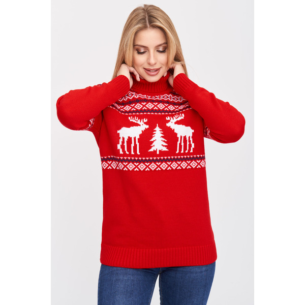 Джемпер С 847 в/красный (красный 52)