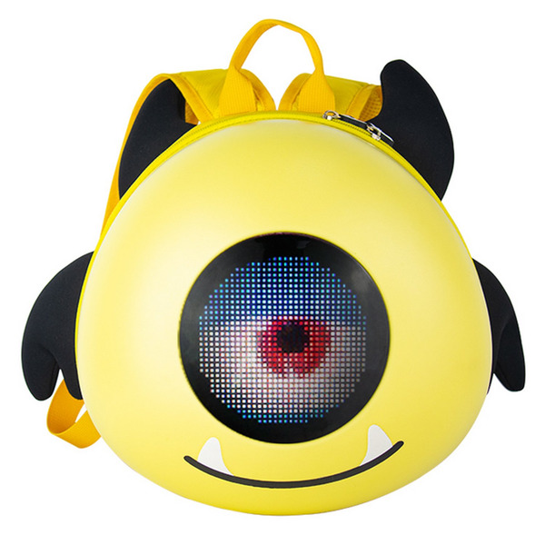 Рюкзак детский LOY-Kid 02 LED Big Eyed, экран 10.2*10.2cm, USB 5V/2A , Bluetooth, желтый, ARV000567
