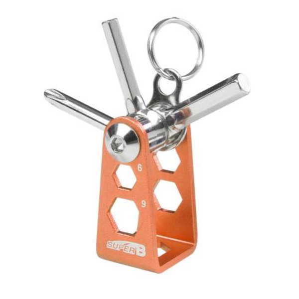 Мультитул-брелок SUPER B, оранжевый, TB-FD05-ORANGE