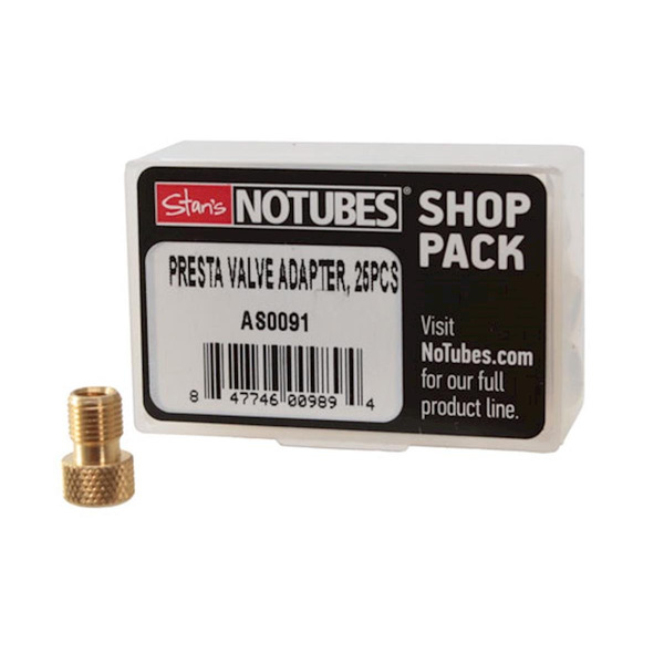 Адаптер Stans NoTubes ниппеля с PRESTA на SCHRADER, упаковка 25шт, AS0091