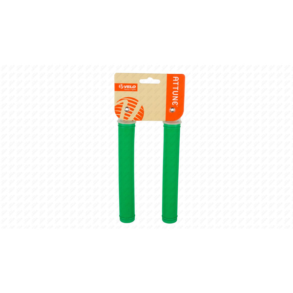 Грипсы велосипедные Velo VLG-520, closed end, 175 мм, зеленые, Velo VLG-520 green