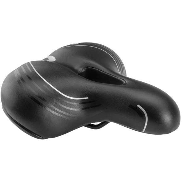 Седло TRIX, комфорт, 250x210 мм, с замком, эластомерное, 680 г, черный, AZ-5554