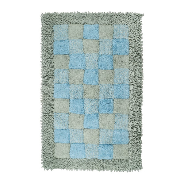 Одинарный коврик для ванной FORA Шахматы 1845-1 100BL