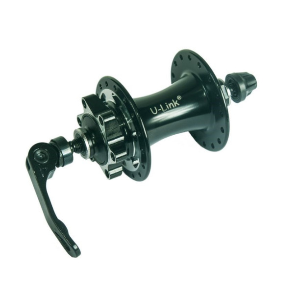 Втулка велосипедная U-Link GL-B44F, передняя, под диск, на 32 спицы, OLD 100 мм, чёрный, GL-B44F-QS