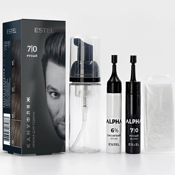 ESTEL PROFESSIONAL Краска-камуфляж для седины ESTEL ALPHA 7/0 Русый 20