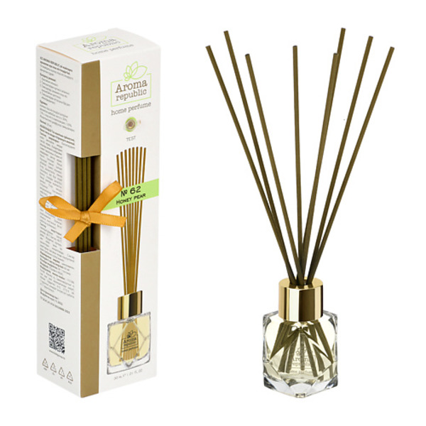 AROMA REPUBLIC Ароматический диффузор в стеклянном флаконе,"№62 Honey pear" 30