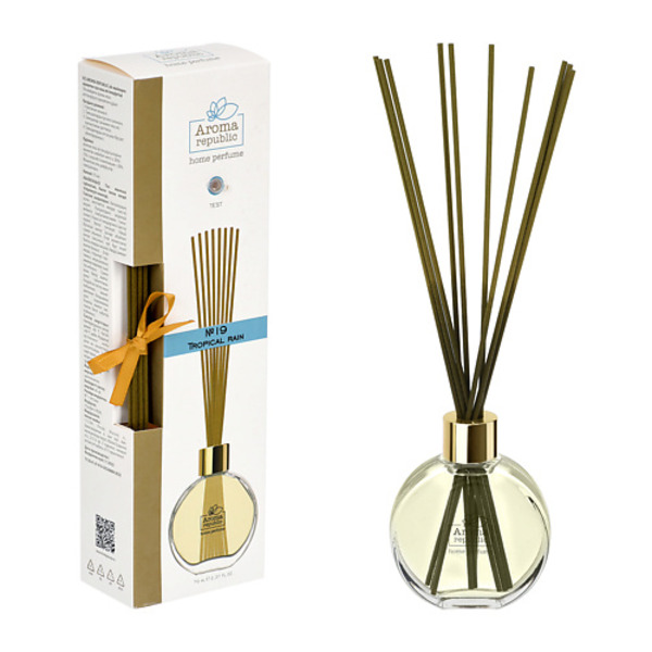 AROMA REPUBLIC Ароматический диффузор в стеклянном флаконе,"№19 Tropical rain" 70