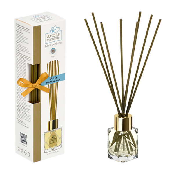 AROMA REPUBLIC Ароматический диффузор в стеклянном флаконе,"№19 Tropical rain" 30