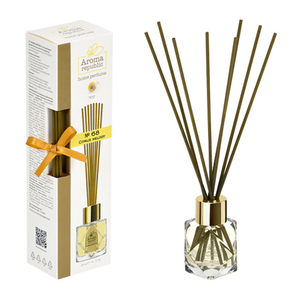 AROMA REPUBLIC Ароматический диффузор в стеклянном флаконе,"№68 Citrus melody" 30