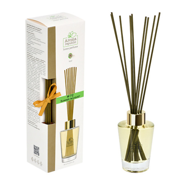 AROMA REPUBLIC Ароматический диффузор в стеклянном флаконе,"№72 Summer bouquet" 90