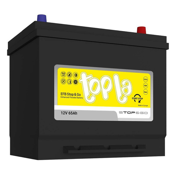 Автомобильный аккумулятор Topla 65 Ач обратная полярность D23L