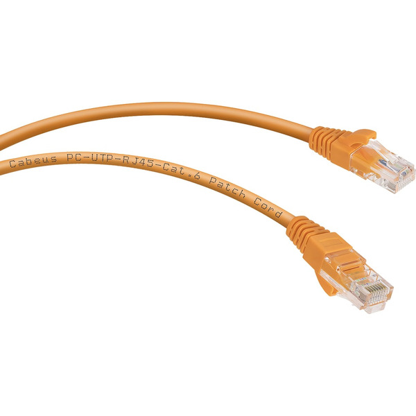 Неэкранированный патч-корд Cabeus PC-UTP-RJ45-Cat.6-1.5m-OR-LSZH
