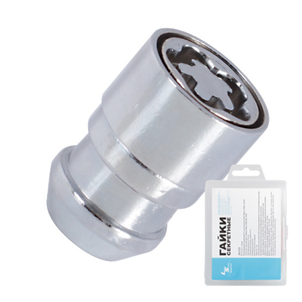 Гайка секретная LS 12х1,25х36 блистер 4+2 19/21 конус JN-619 LS (box)