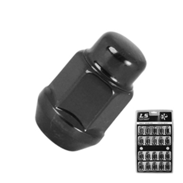 Гайка 12х1,25 Набор 35 блистер 20шт конус/закрытая 19мм Black 2006BK-BP20 LS