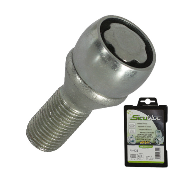 Болт секретный Farad 14х1,5х28 4+1 17 конус Sicubloc AN428