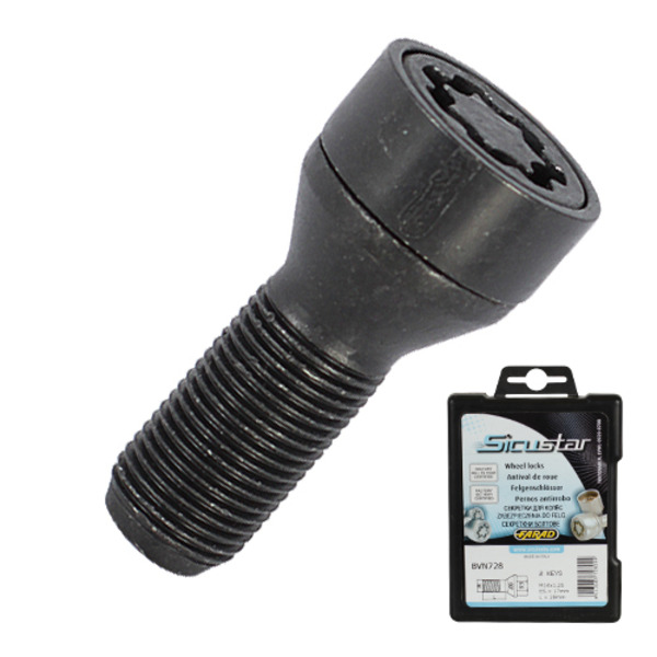 Болт секретный Farad 14х1,25х28 4+2 17 конус BVN-728/2