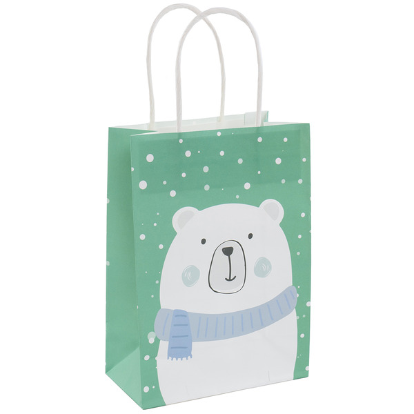 Пакет подарочный, Крафт 120гр, Зверята, Дизайн №4, 21*15*8 см, 1 шт.