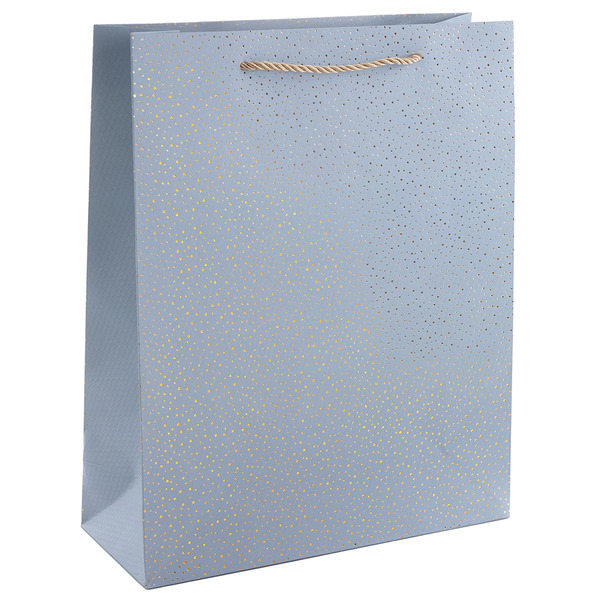 Пакет подарочный, 210гр, Сверкающие блестки, Дизайн №1, Голубой, Металлик, 32*26*10 см, 1 шт.