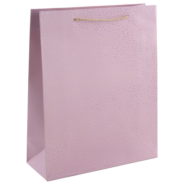 Пакет подарочный, 210гр, Сверкающие блестки, Дизайн №4, Розовый, Металлик, 23*18*8 см, 1 шт.